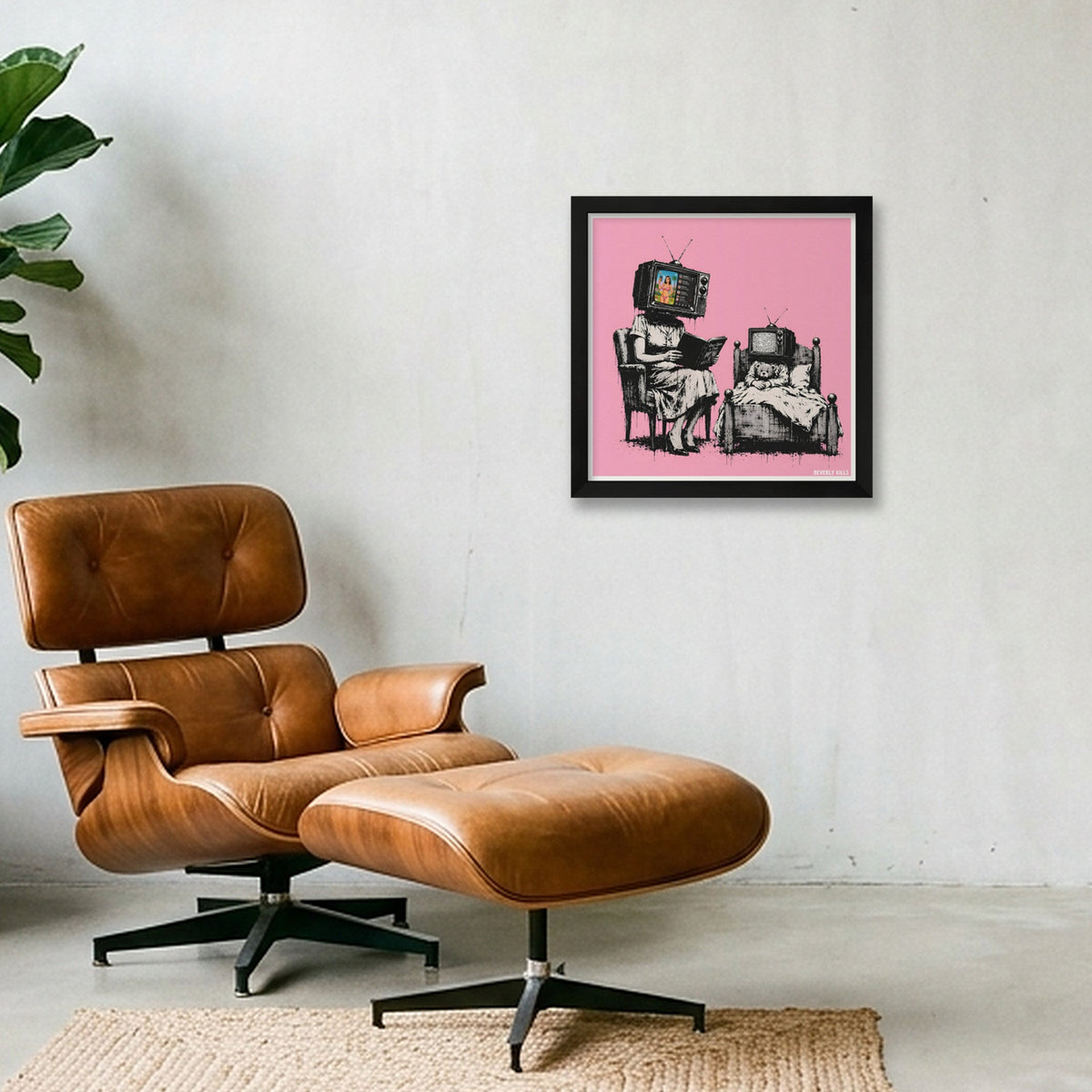 Bedtime Story — 30×30cm, 12×12" Black Frame