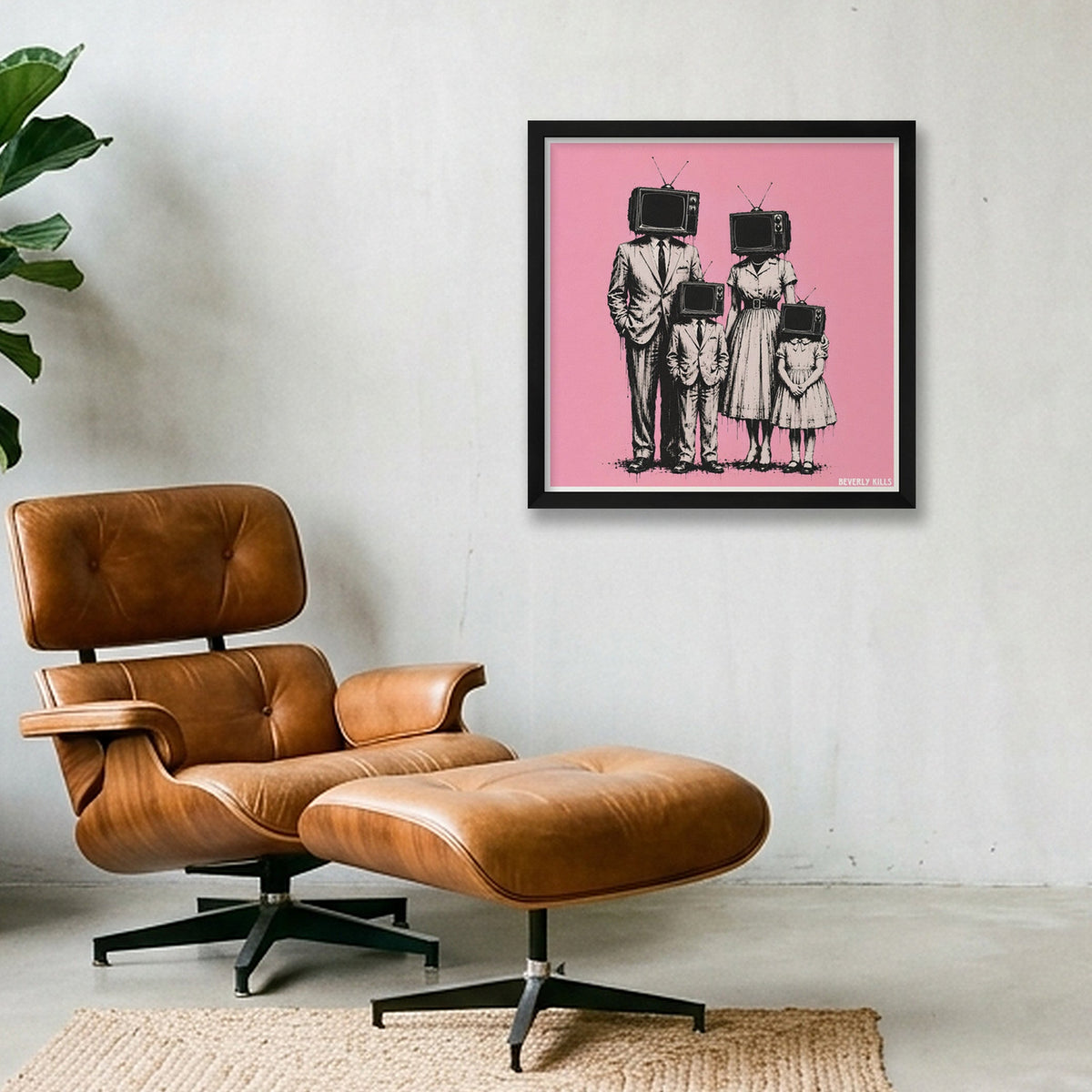 Family Portrait  — 40×40cm, 16×16" Black Frame